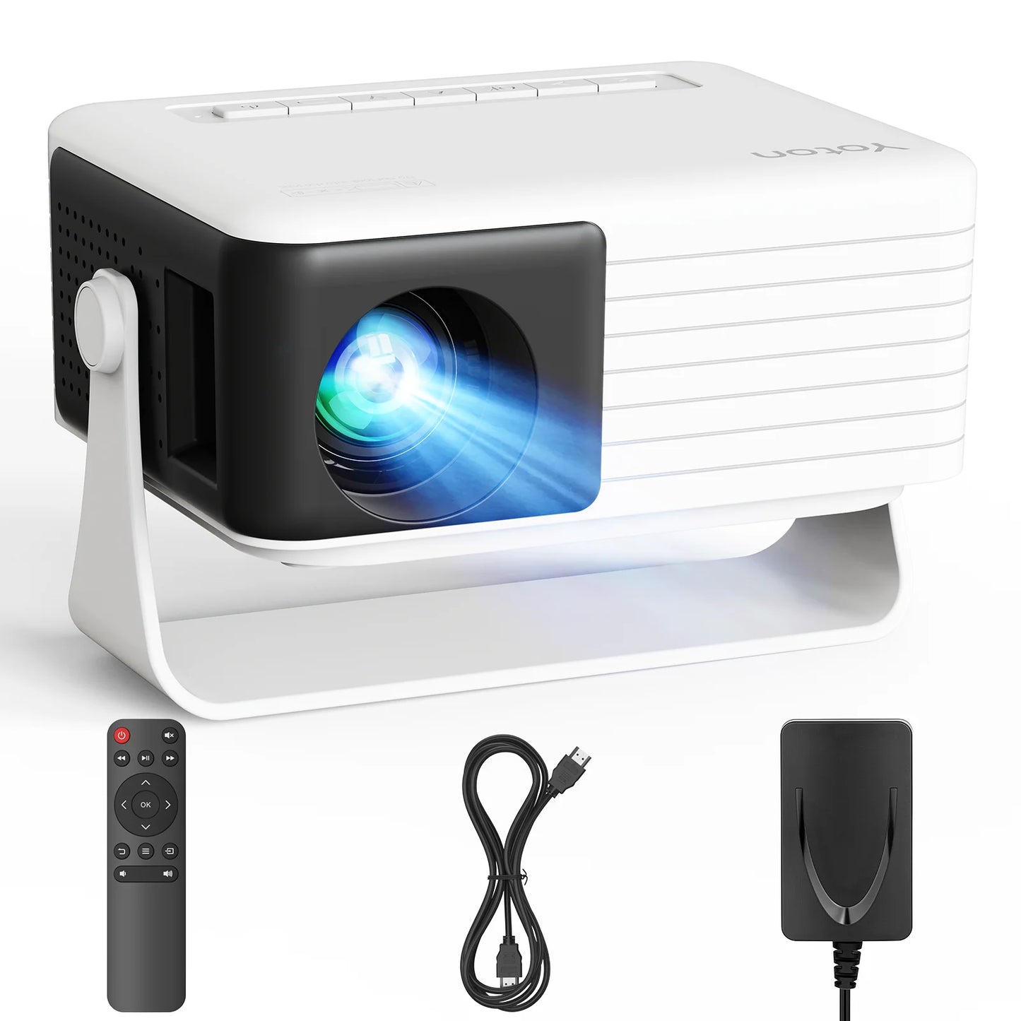 YT Mini Proyector 1080P Compatible, 4000 Lúmenes LED 3.0 Para Teatro Para Exteriores, Vida De Lámpara De 60000 Horas, Negro
